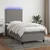 Vidaxl Box spring postelja z vzmetnico LED temno siva 90x200 cm blago