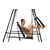 Master Series Throne Adjustable Sex Sling with Stand Black
