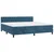 Vidaxl Box spring postelja z vzmetnico temno modra 200x200 cm žamet
