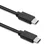 Qoltec USB 2.0 kabel tipa C moški | USB 2.0 tip C moški | 2,5 m | črne barve