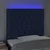 Vidaxl LED posteljno vzglavje modro 90x7x118/128 cm blago
