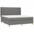 Vidaxl Box spring postelja z vzmetnico LED temno siva 160x200 cm blago