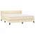 Vidaxl Box spring postelja z vzmetnico krem 160x200 cm blago