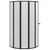 Tuš paravan Crna 168 x 140 cm Aluminij