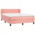 vidaXL Box spring postelja z vzmetnico roza 140x190 cm žamet