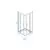Tuš kabina Transparent 90x90 LINNI gray
