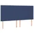 Vidaxl Box spring postelja z vzmetnico LED modra 200x200 cm blago