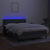 vidaXL Box spring postelja z vzmetnico LED temno siva 140x200 cm blago