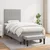 Vidaxl Box spring postelja z vzmetnico svetlo siva 80x200 cm blago
