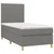 Vidaxl Box spring postelja z vzmetnico temno siva 90x200 cm blago