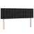LED uzglavlje crno 144x5x78/88 cm baršunasto