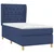 Vidaxl Box spring postelja z vzmetnico modra 80x200 cm blago