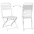 Sklopiva stolica za vrt 2 pcs Bijelo 42 x 52 x 82cm