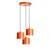 Opviq Luster Duz-195, 75-110cm, 45 cm, 3xE27, Narandžasti