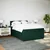 Vidaxl Box spring postelja z vzmetnico temno zelena 140x200 cm žamet