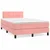 Vidaxl Box spring postelja z vzmetnico roza 120x190 cm žamet