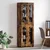 Highboard s policom FLORIN Dimljeni hrast 60 x 35 x 182 cm
