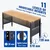 VEVOR Delovna miza O4824 122x61x97 cm rjava