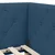 Vidaxl Kotna postelja Modra 80 x 200 cm blago