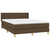 Greatstore Box spring postelja z vzmetnico temno rjava 140x200 cm blago