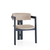 Hanah Home Trpezarijska stolica 58x76x49cm Crno-Bež