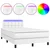 Krevet box spring s madracem LED bijeli 120x190 cm umjetna koža
