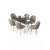 Hanah Home Trpezarijski set, 7 komada, Bež