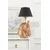 Opviq Horse Black Gold Stona lampa, Zlatno-Crna