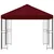 Gazebo 3 x 3 m Tamno crvena Poliester i čelik 190 gsm