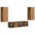 Set TV komoda Zidne 2 pcs Dimljeni hrast Konstruirano drvo