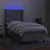 Vidaxl Box spring postelja z vzmetnico LED sv. siva 100x200 cm blago