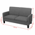 Den Kavč dvosed 135x65x76 cm temno sive barve