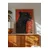 WallXpert uramljena slika 115274, crni leopard na crvenoj pozadini, 30 x 40 cm, ram u boji prirodnog drveta