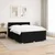 vidaXL Postelja boxspring z vzmetnico Črna 200 x 200 cm Blago