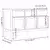 Komoda FLORO bijela 114 x 43 x 74 cm od masivne borovine