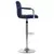 Greatstore Barski stol modro blago