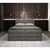 MID.YOU POSTELJA BOXSPRING 160 cm  x 200 cm , les, tekstil, leseni material antracit