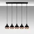Opviq Yildo 7010 Visilica, E27, 5x40W, IP20, Crna