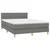 Vidaxl Box spring posteljni z vzmetnico temno siv 140x190 cm blago