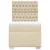 vidaXL Box spring postelja z vzmetnico krem 90x200 cm blago