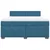 Vidaxl Box spring postelja z vzmetnico modra 180x200 cm žamet