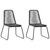 3-dijelni vrtni blagovaonski set od PVC ratana crni