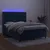 Vidaxl Box spring postelja z vzmetnico LED temno modra 140x200cm žamet