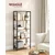 Songmics Knjižna omara 5 polic 30x60x144 cm rjava