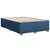 Vidaxl Box spring postelja z vzmetnico modra 140x200 cm blago