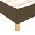 Vidaxl Posteljni okvir brez vzmetnice temno rjav 90x200 cm blago