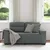 vidaXL Dvosed temno siv 160x81x84 cm blago