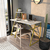 Hanah home Radni sto 120x120x60?cm Belo-Zlatni