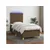 VIDAXL Box spring postelja z vzmetnico LED temno rjava 90x190 cm blago