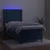 Vidaxl Box spring postelja z vzmetnico LED temno modra 90x200 cm žamet